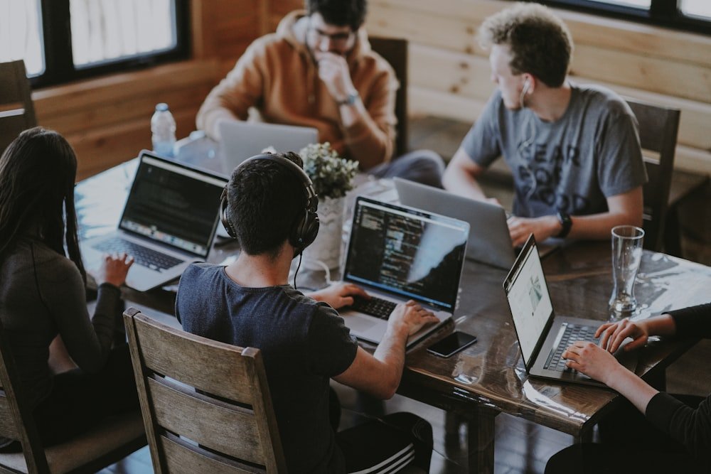 GrowDigitly Team Working in Modern Office